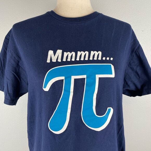 Navy Blue Mmmmm Pie Graphic T-Shirt Size L EUC - Picture 2 of 5